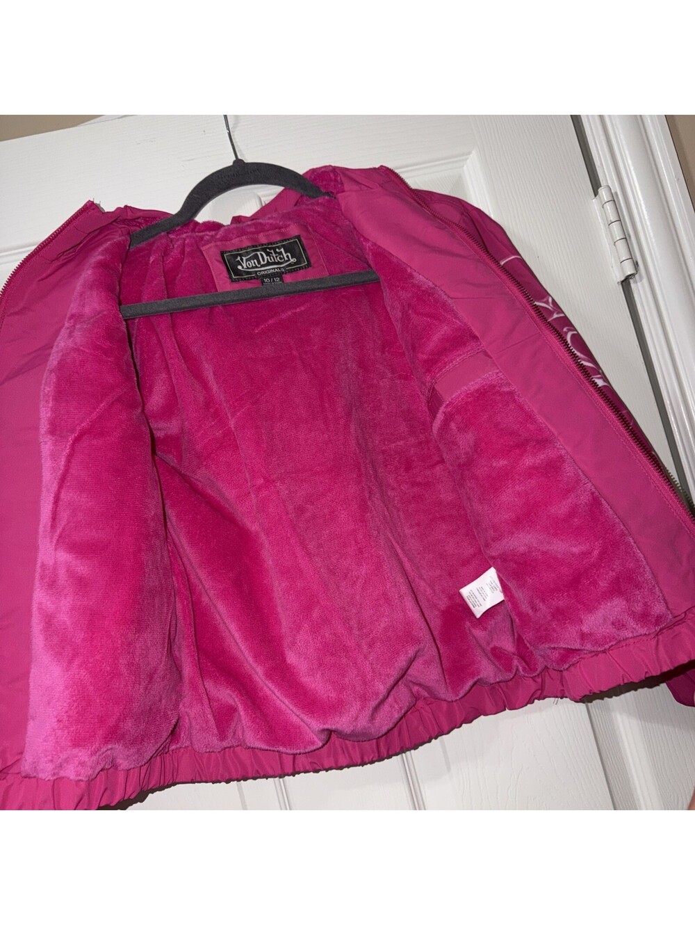 Von Dutch KIDS 10/12 Pink Windbreaker Rhinestone Jacket. - Picture 4 of 7